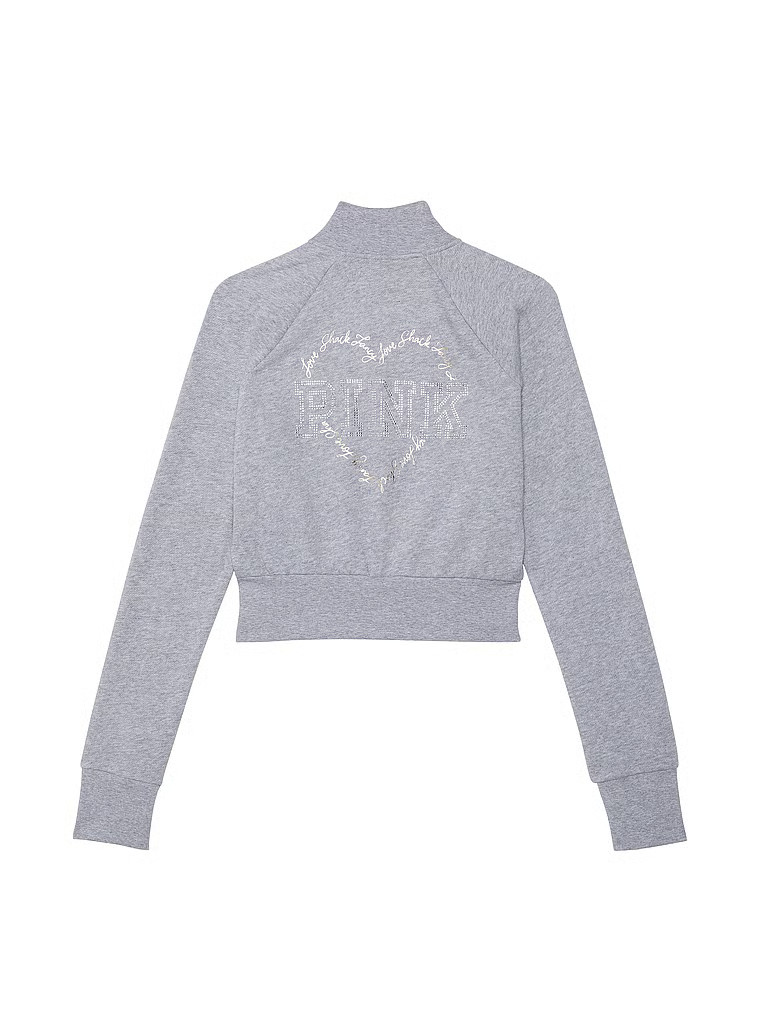 PINK x LoveShackFancy Reissued Full-Zip Sweatshirt | Victoria's Secret (US / CA )