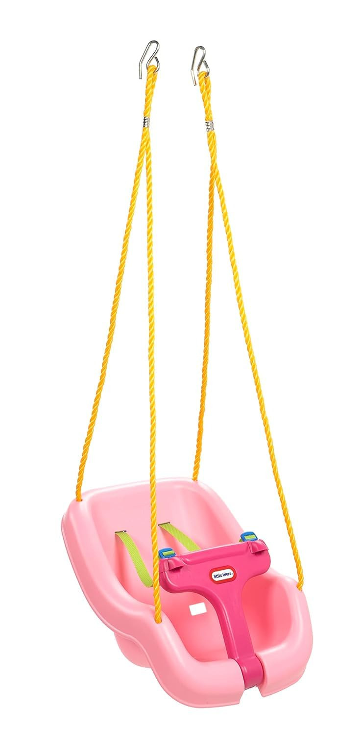 Little Tikes Snug 'n Secure Pink Swing with Adjustable Straps, 2-in-1 for Baby and Toddlers Ages ... | Amazon (US)