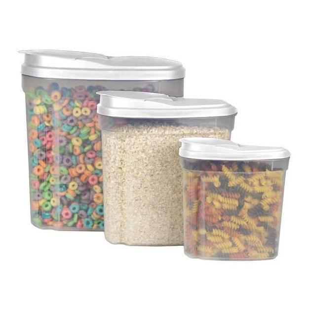 Home Basics 3 Piece Plastic Cereal Container | Target