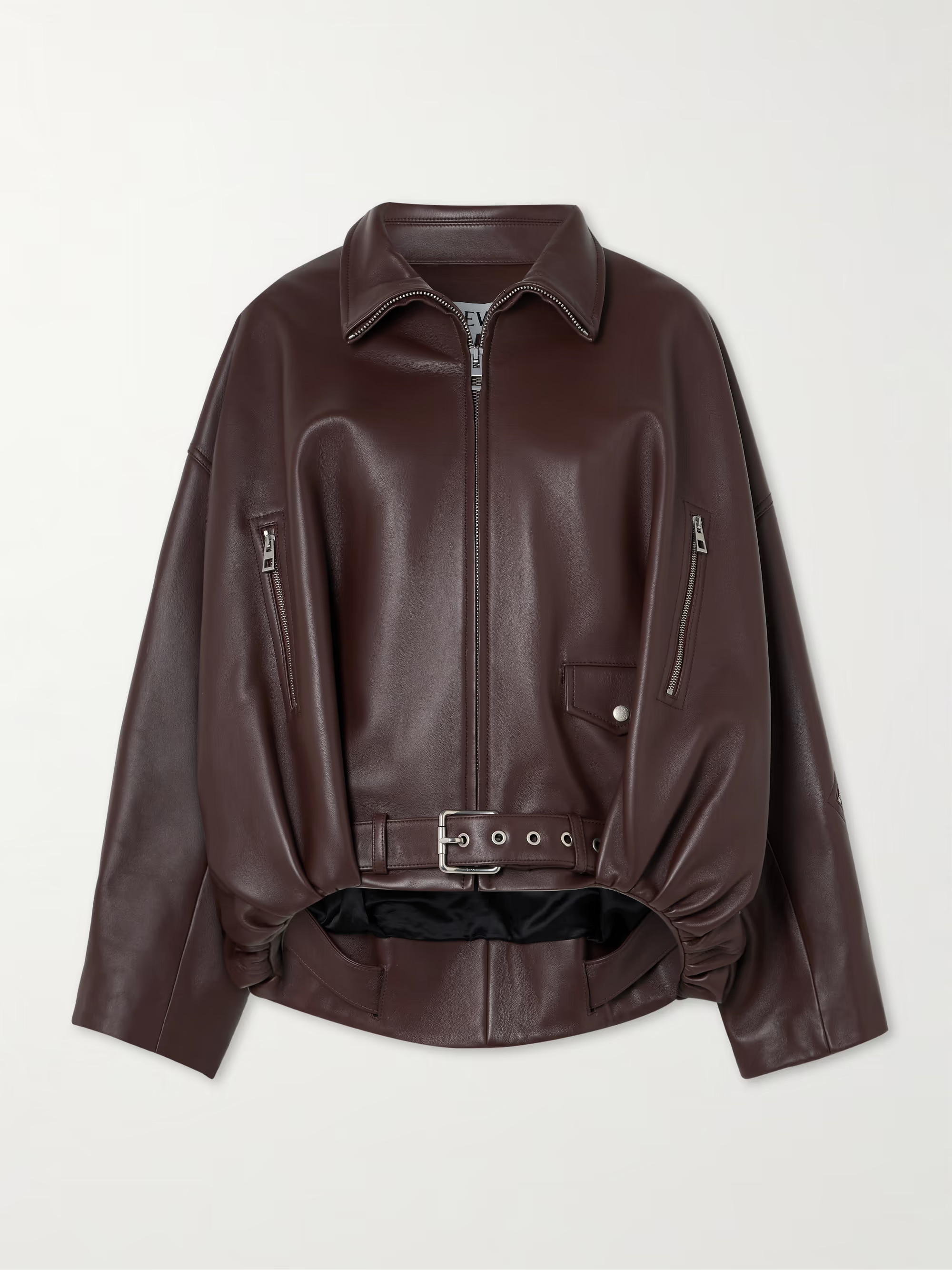 Oversized leather biker jacket | NET-A-PORTER (UK & EU)