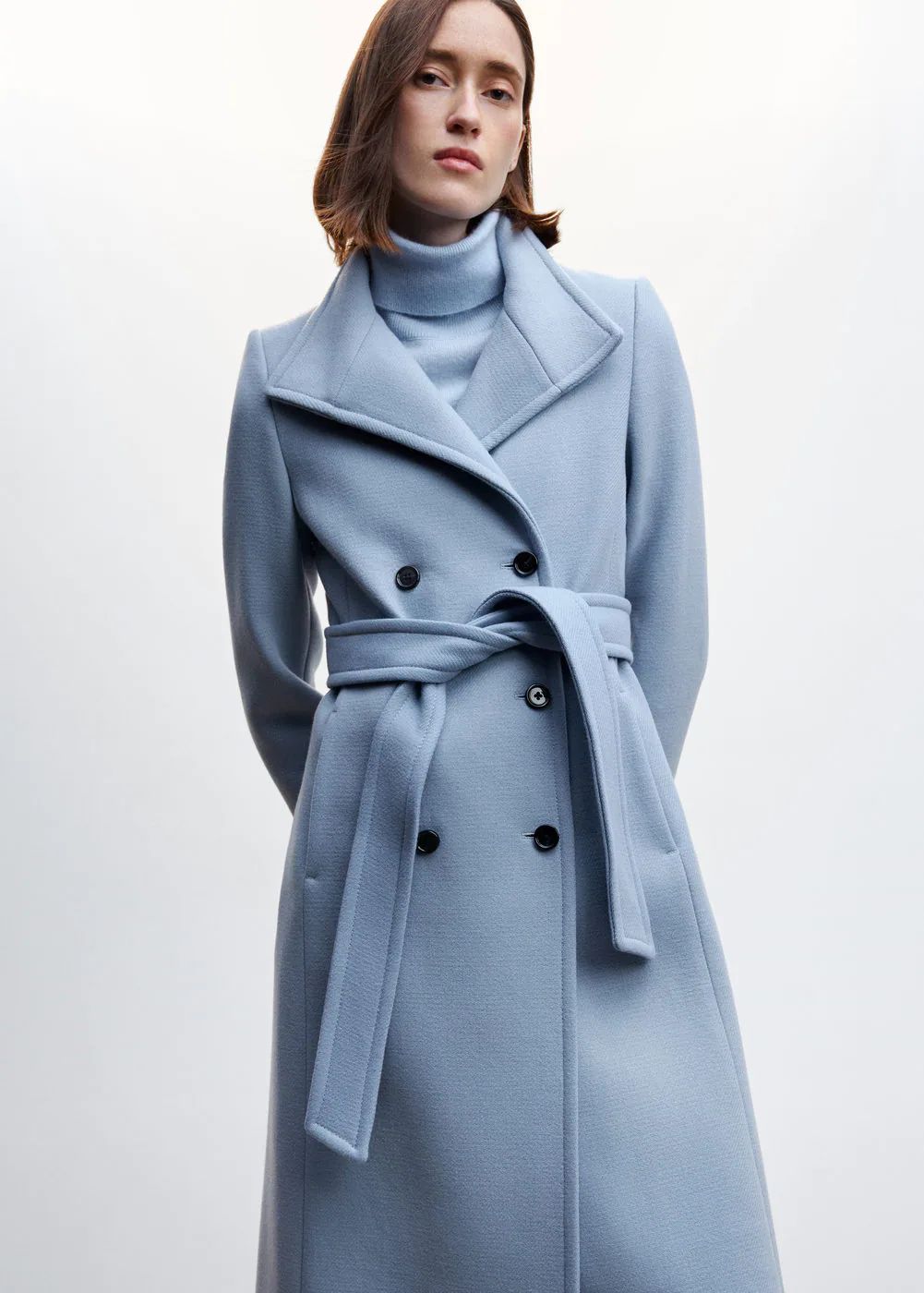 Woolen coat with belt -  Women | Mango USA | MANGO (US)