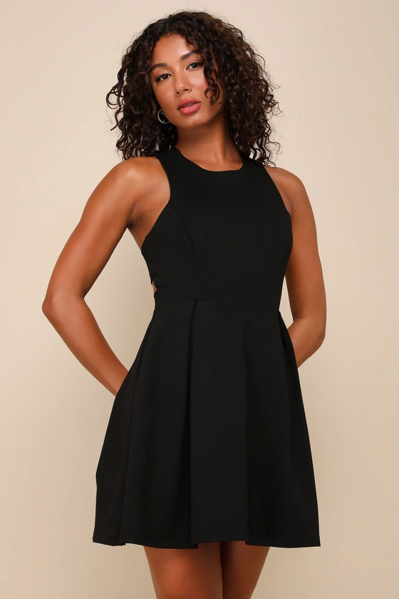 Cutout and About Black Skater Dress | Lulus