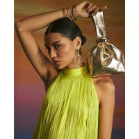 River Island Womens Gold Metal Grab Bag | River Island UK & IE