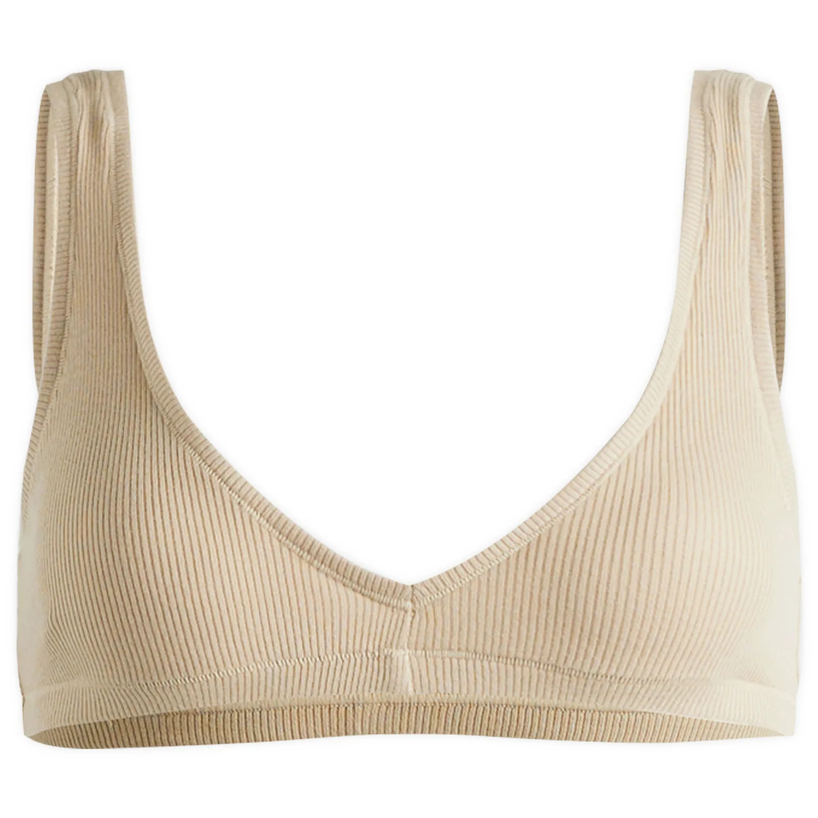 SKIMS Women's Cotton Rib Bralette in Latte, Size X-Large | END. Clothing