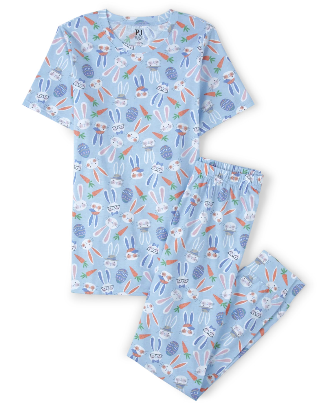 Mens Matching Family Easter Bunny Cotton Pajamas - blue | The Children's Place