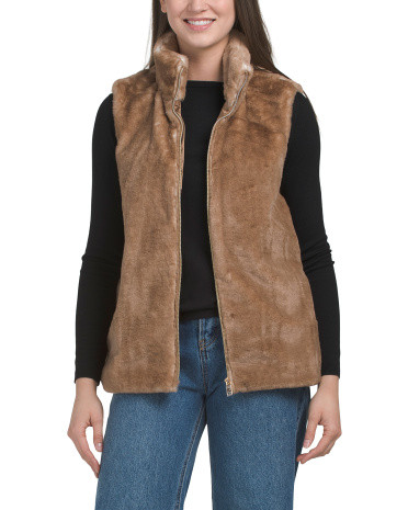 Faux Fur Vest | TJ Maxx
