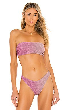 BEACH RIOT Kelsey Bikini Top in Pink Shine Ombre from Revolve.com | Revolve Clothing (Global)