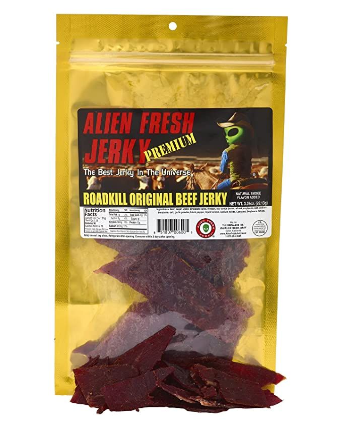 Alien Fresh Jerky - Classic - Road Kill Original - Premium Beef - Low Calorie Snack - The Best Je... | Amazon (US)