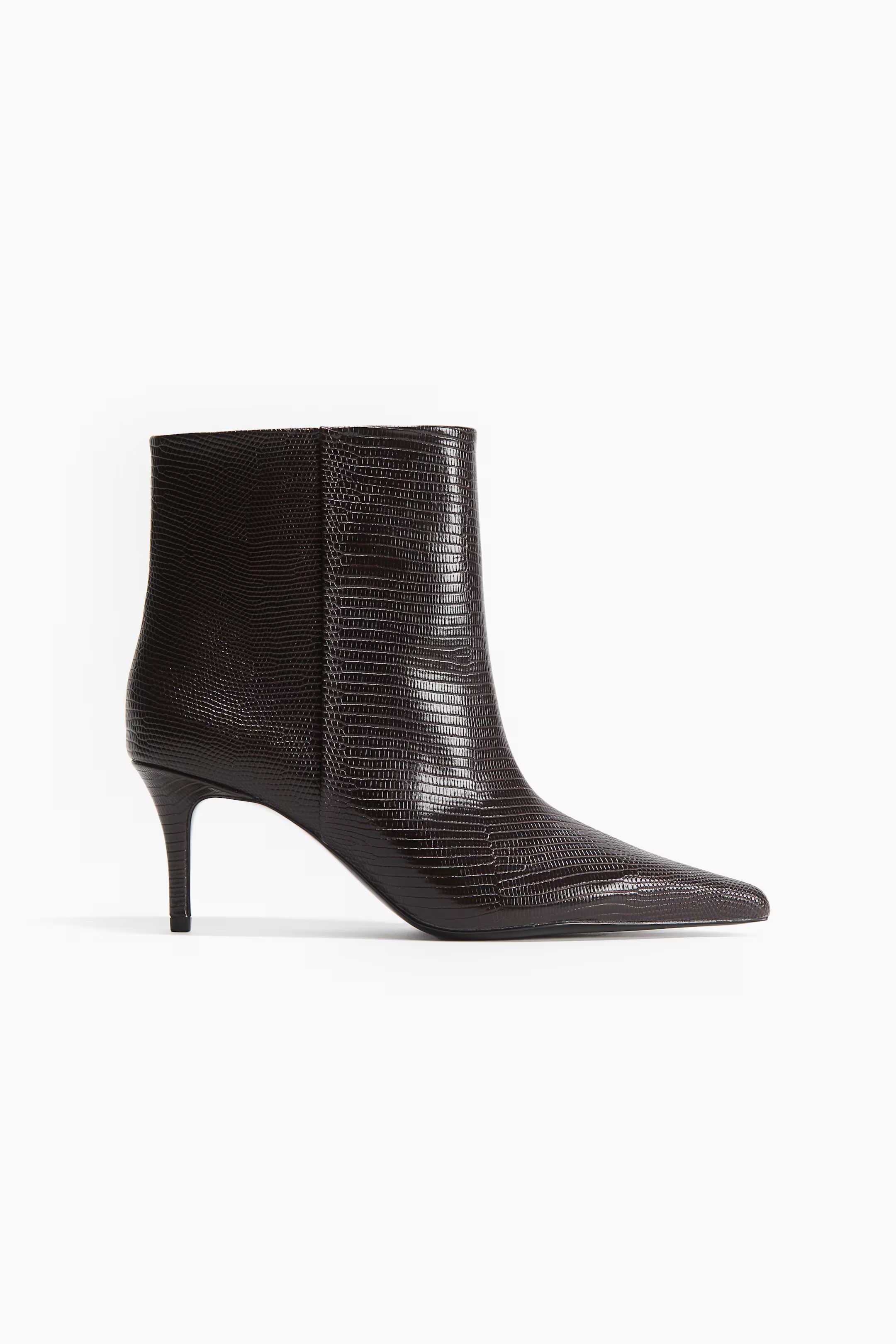 Heeled Boots - High heel - Dark brown - Ladies | H&M US | H&M (US + CA)