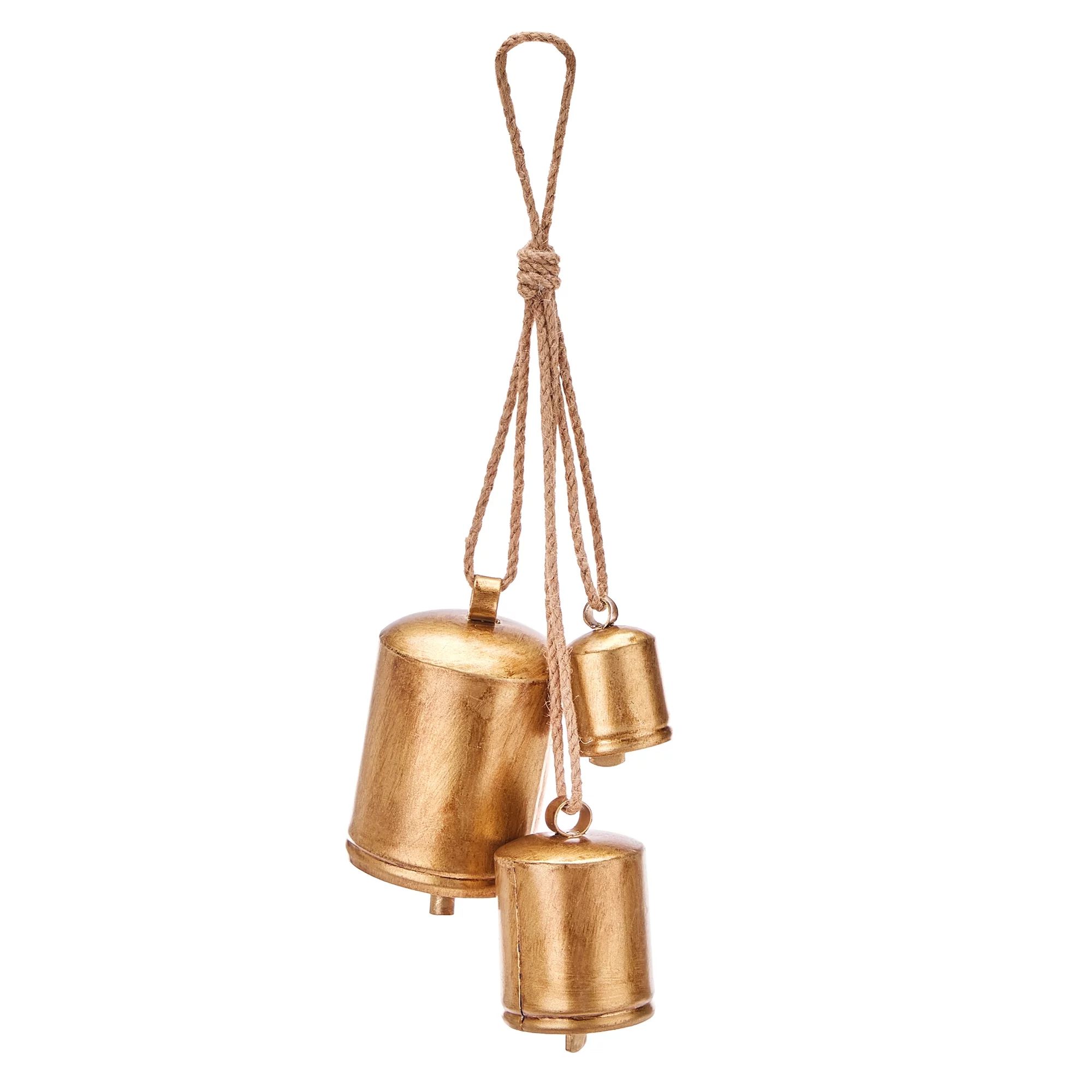 KPCB Christmas Bells Decorations Rustic Christmas Decor Vintage Style Brass Shabby Chic Decor Set... | Walmart (US)