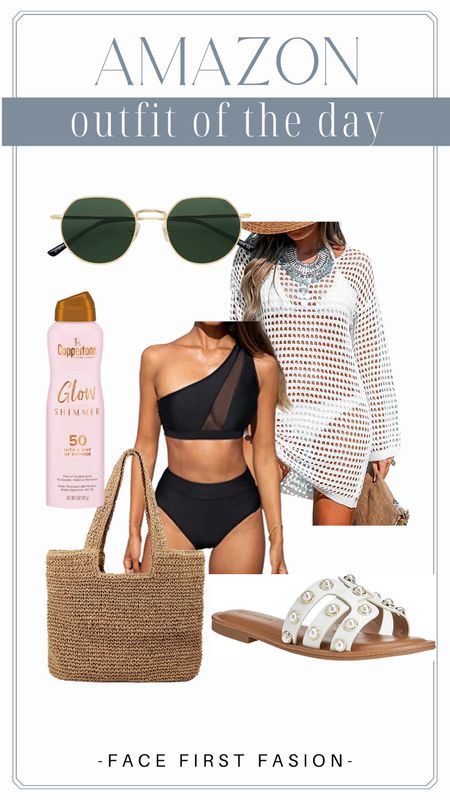 #swimwear #amazon #whattowear #ootd 
This two piece just came in and it’s Even better in person! Also, can’t wait to try out this shimmer spray! 

#LTKunder50 #LTKstyletip #LTKswim