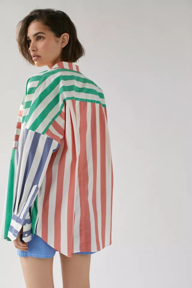 BDG Frankie Spliced Button-Down Shirt | Urban Outfitters (US and RoW)