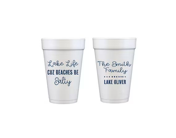 Lake Life Cups on Lake Time Lake House Cups Boat Party | Etsy | Etsy (US)
