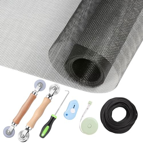 Window Screen Repair Kit - 59" x 106" Screen Door Replacement Fiberglass Screen Mesh with All Screen Tools for Sliding Door and Patio Screen Door Replacement, TOOLTRIZ | Amazon (US)