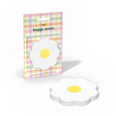 Post-it 3"x3" Hoppy Notes White and Yellow Daisy Flower Sticky Note Pad 100 Sheets | Target