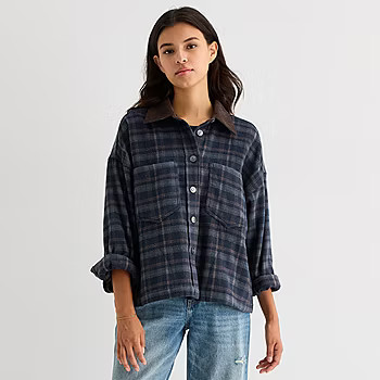 Arizona Womens Juniors Midweight Shirt Jacket - JCPenney | JCPenney