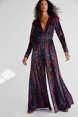 NEW! Free People Giselle Velvet Jumpsuit, size small | eBay US