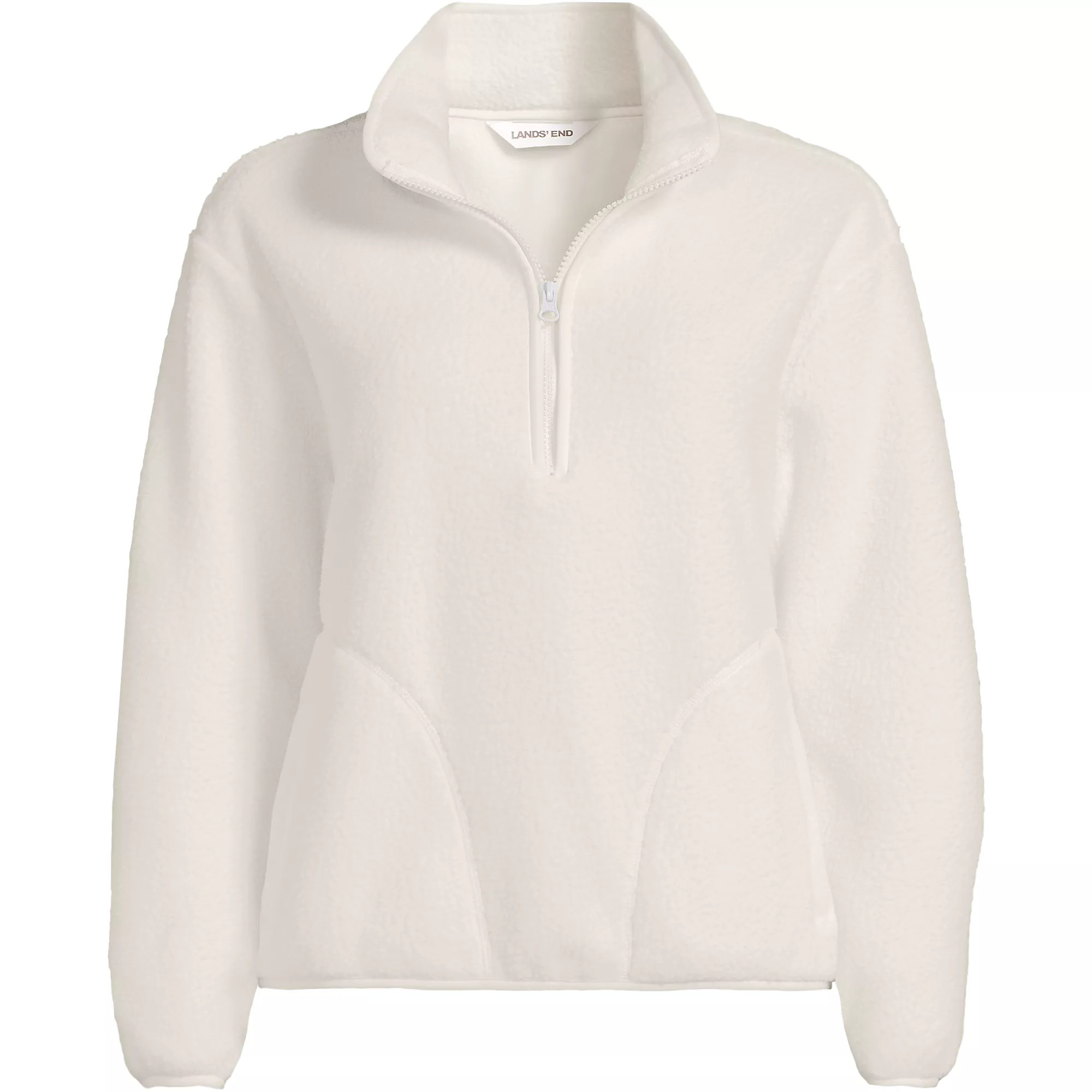 Women's Plus Size Half Zip Cozy Sherpa Fleece Pullover | Lands' End (US)