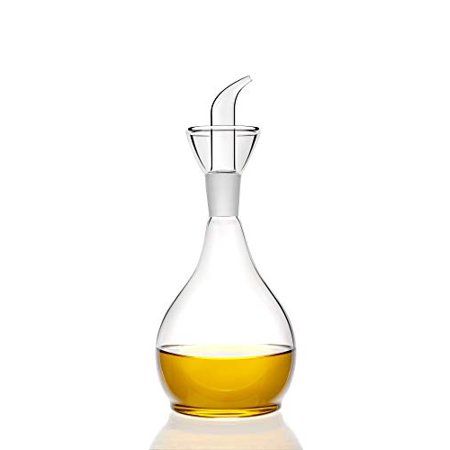 HAIZEEN 13ounce/ 380 ml Clear Glass Olive Oil Dispenser Bottle - Oil & Vinegar Cruet with Pourers an | Walmart (US)