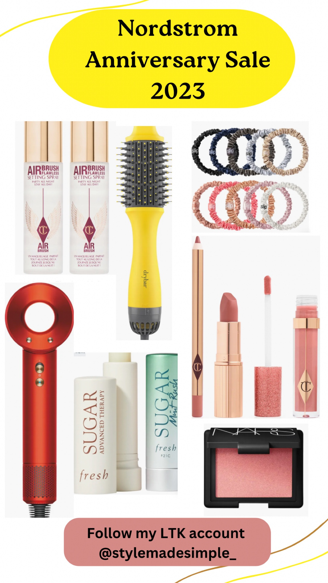 Nordstrom anniversary sale 2023, dry bar hair tools, Dyson hair dryer , hair ties , lip care , lip stick , charlotte tilbury, women’s hair products, women’s makeup products #nsale #nordstromsale

#LTKxNSale #LTKbeauty #LTKunder100