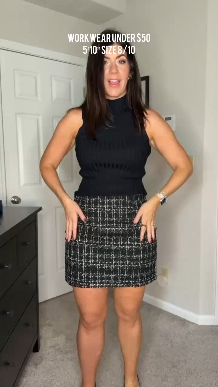 Workwear under $50 In a medium mock neck top Large tweed skirt

midsize workwear, fall workwear, office outfit, business casual outfits, chic office looks, professional style, midsize fashion inspo, everyday work outfits, fall office outfit, affordable workwear, work to weekend looks, affordable workwear, tweed 

#LTKWorkwear #LTKMidsize #LTKFindsUnder50