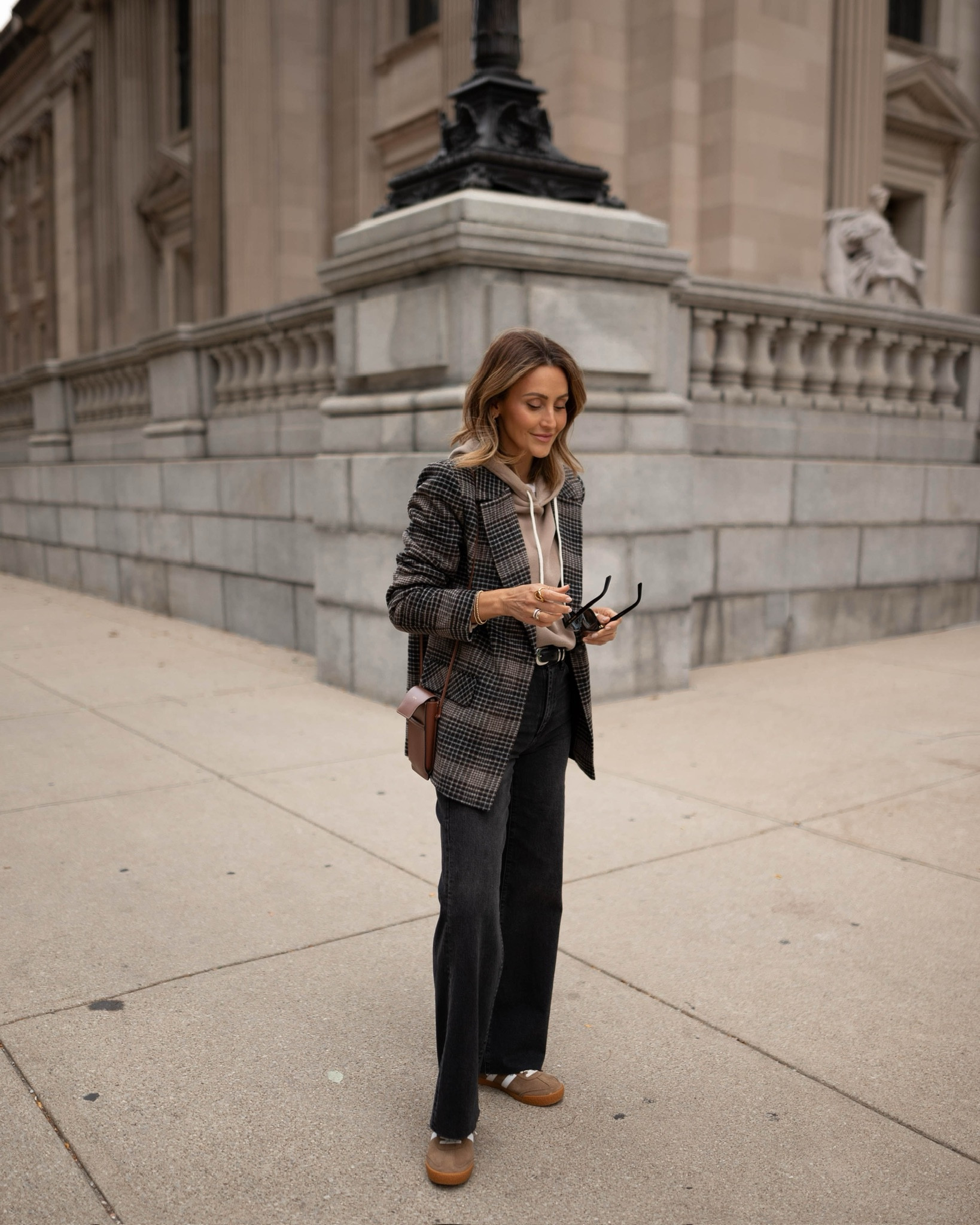 Styling the most versatile pair of jeans you’ll need this season in two ways! I love opting for a pair of black jeans from time to time and think the hoodie and blazer make for an unexpected top combo. From work meetings to soccer weekends, consider this outfit your ultimate fall look. The sweatshirt is made with the coziest material and the relaxed fit of the blazer makes it roomy enough to wear layers underneath! Sizing: 25 in the jeans, small in the hoodie and blazer.

@evereve #everevepartner #everevestyle

#LTKStyleTip #LTKFindsUnder100 #LTKSeasonal