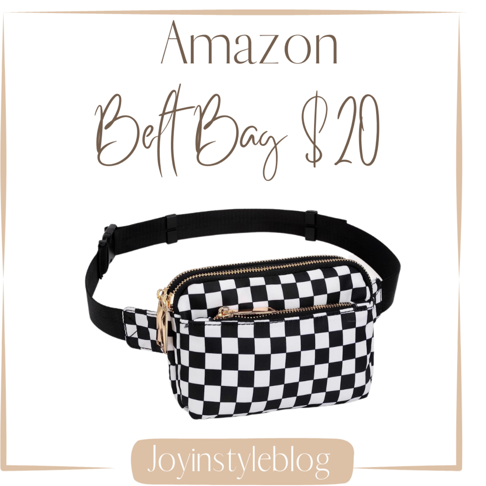 Cheap checkered belt bag Flash Sales