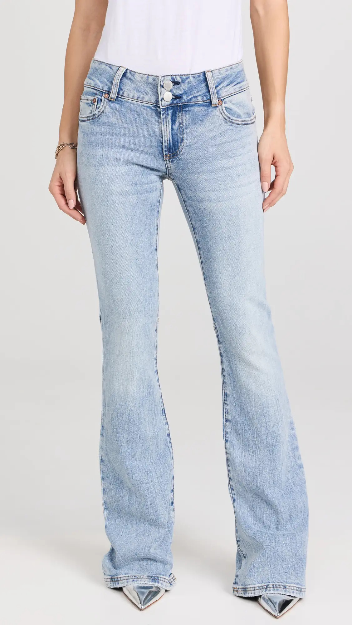 alice + olivia Stacey Low Rise Bell Jeans | Shopbop | Shopbop