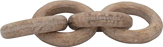 Unknown1 Mango Wood Carved Chain 4 Rings Brown Finish | Amazon (US)