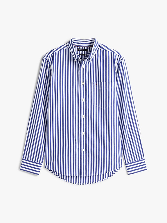 TH Flex Regular Fit Stripe Shirt | Tommy Hilfiger UK