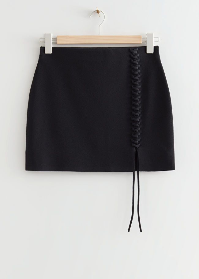 Knitted Lace-Up Mini Skirt | & Other Stories US
