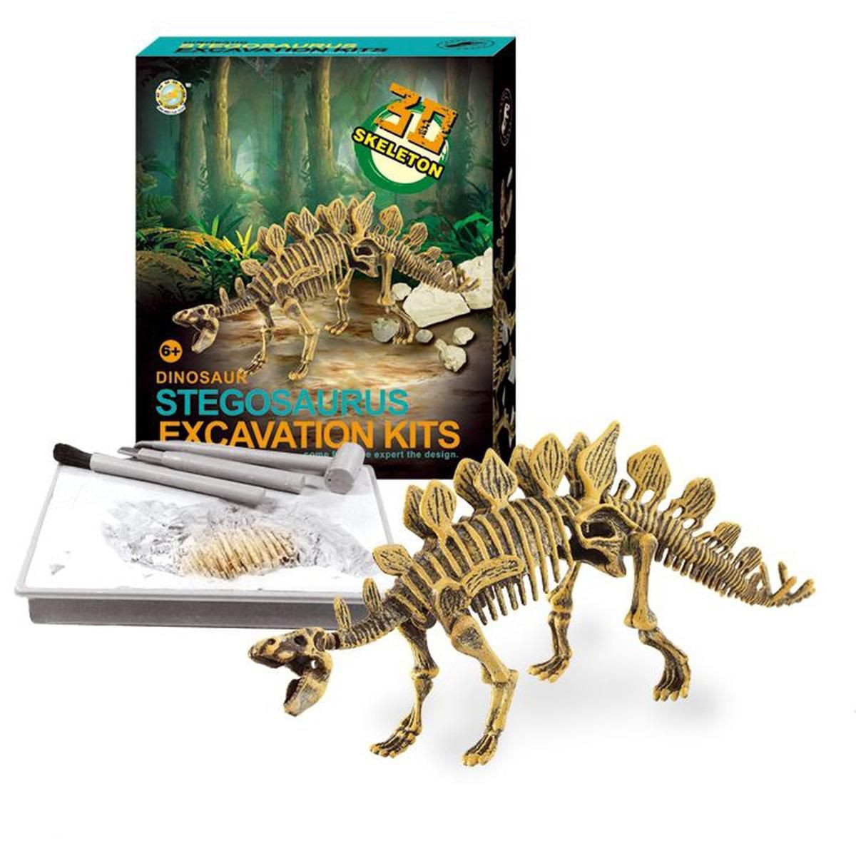 JuzToys Dinosaur Stegosaurus Dino Skeleton Fossil Excavation Kit Toy | Target