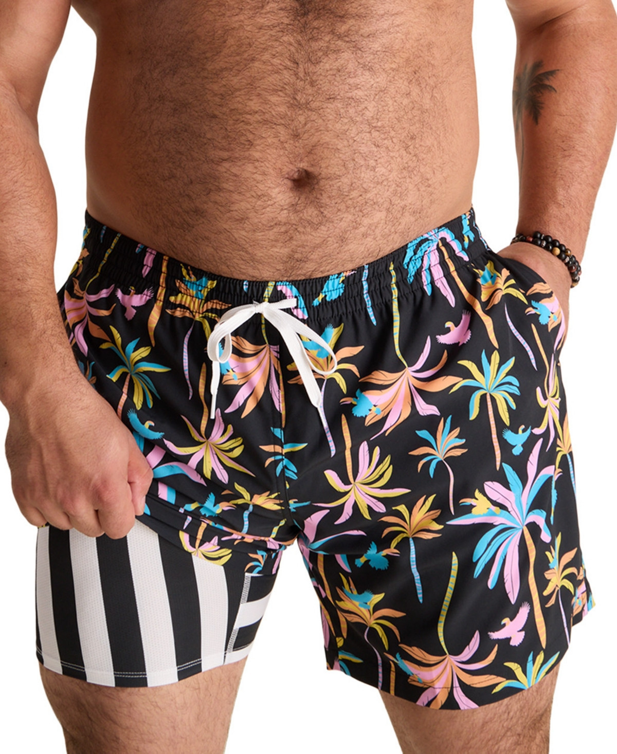 Chubbies Men's Black Nights Tropical 5.5" Swimsuit - Black | Macy's