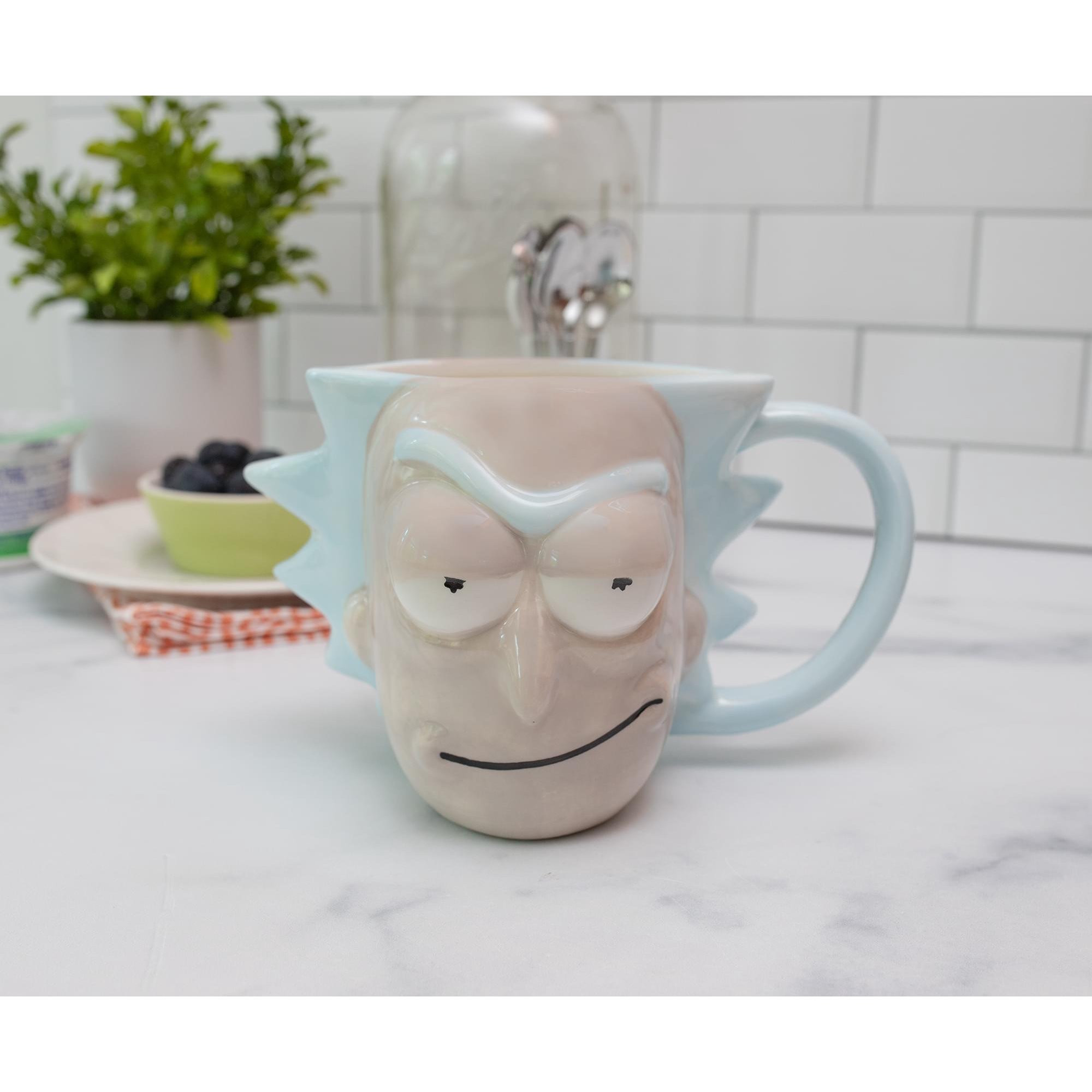 Rick and Morty Rick Sanchez Face 3D Sculpted Ceramic Mug | Holds 20 Ounces | Walmart (US)