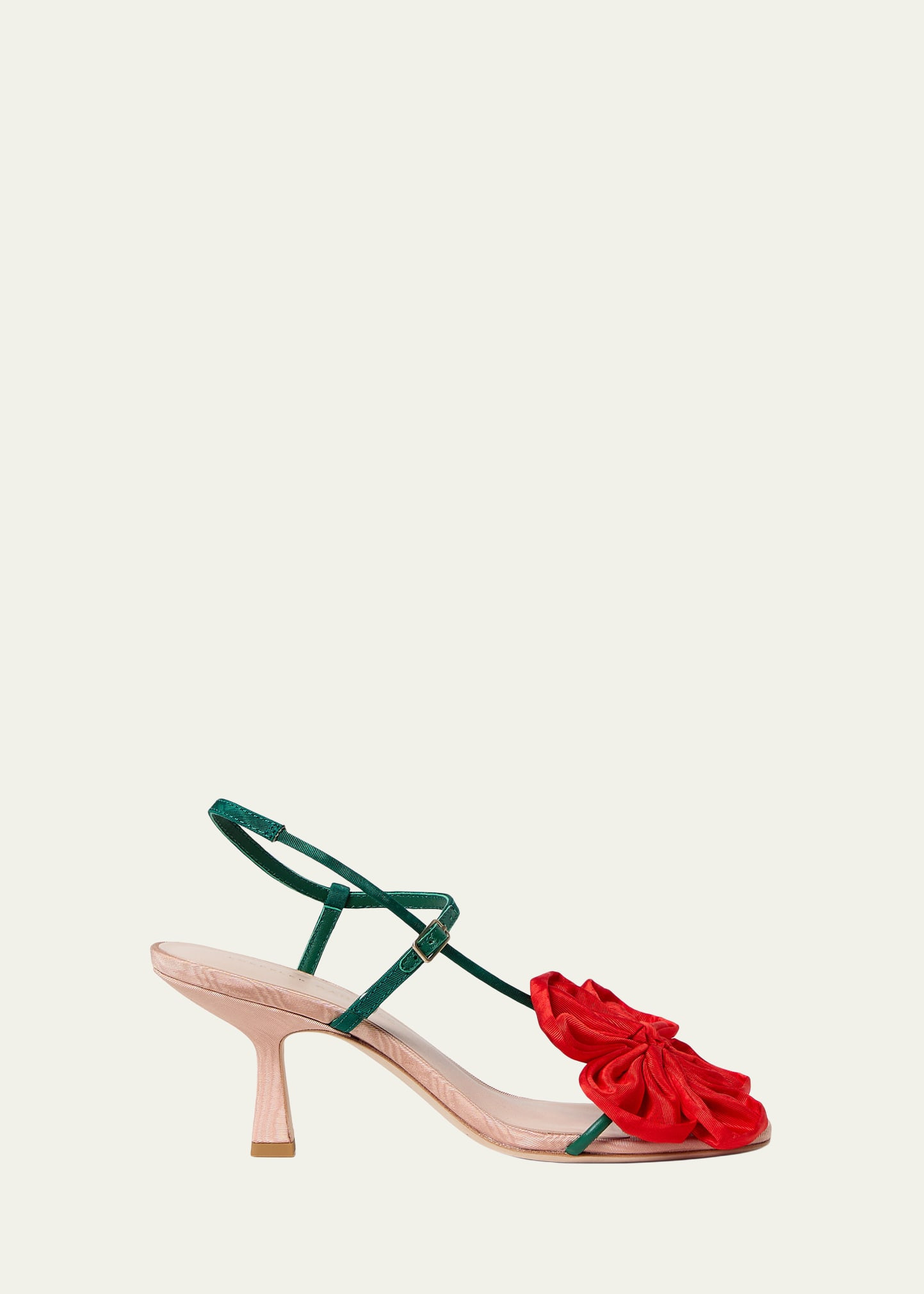 Loeffler Randall 70mm Genevieve Moiré Flower Sandals | Bergdorf Goodman