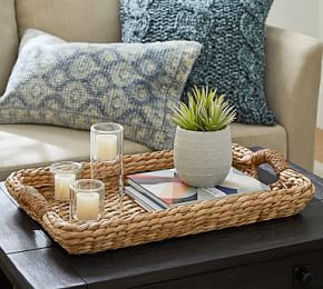 Handwoven Seagrass Rectangular Tray | Pottery Barn (US)