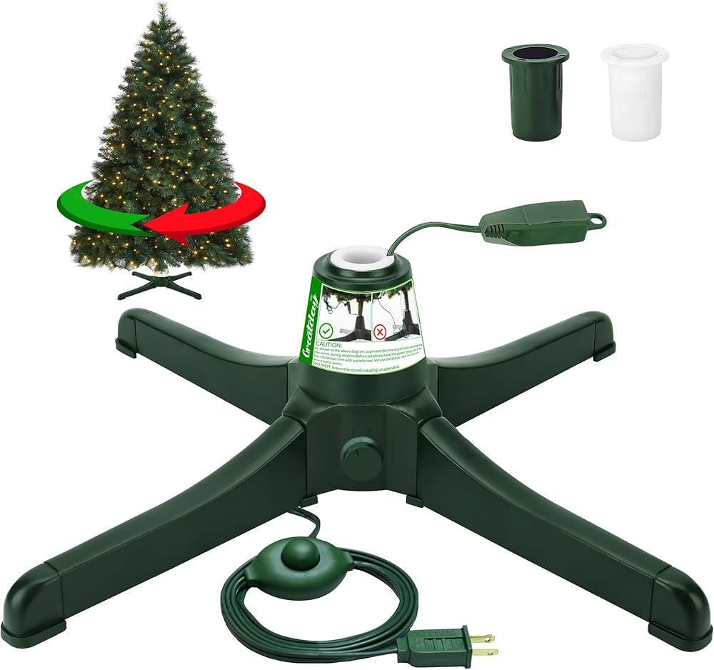 GREATDAY Rotating Christmas Tree Stand with Foot Switch,360-Degree Rotating Christmas Tree Stand,... | Amazon (US)