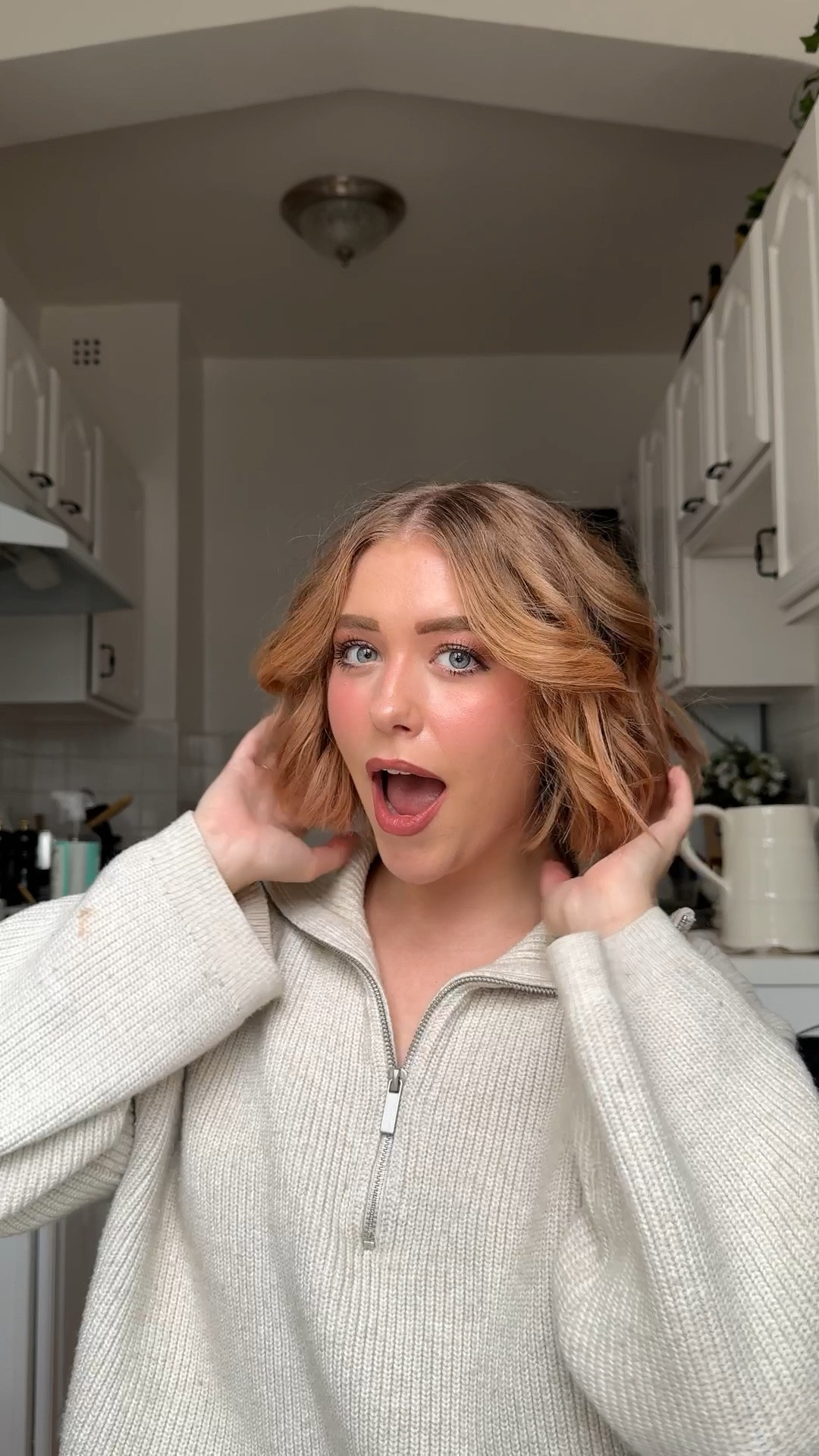 fast + easier than a curling iron! Steps below 👇
1. Prime your hair- I’m using #Oribe detangling primer
2. Blow dry hair- I’m using #LangeHair blow dry brush!
3. Separate your hair into sections & slide small pieces of hair in a circular motion around the flatiron. At the end of the curl pull straight down to finish the wave 
4. After all sections are curled, go back in and “crimp” any out of place pieces. Up and down motion with the stray hairs
5. Brush out curls with a comb + shake them out! I love #TangleTeezer 
6. Spray with hairspray - I’m using #Oribe finishing hairspray!

#shorthairstyles #90sbob #easyhairstyles #curlingshorthair #bobhairstyles #hairtutorial

#LTKVideo #LTKstyletip #LTKbeauty