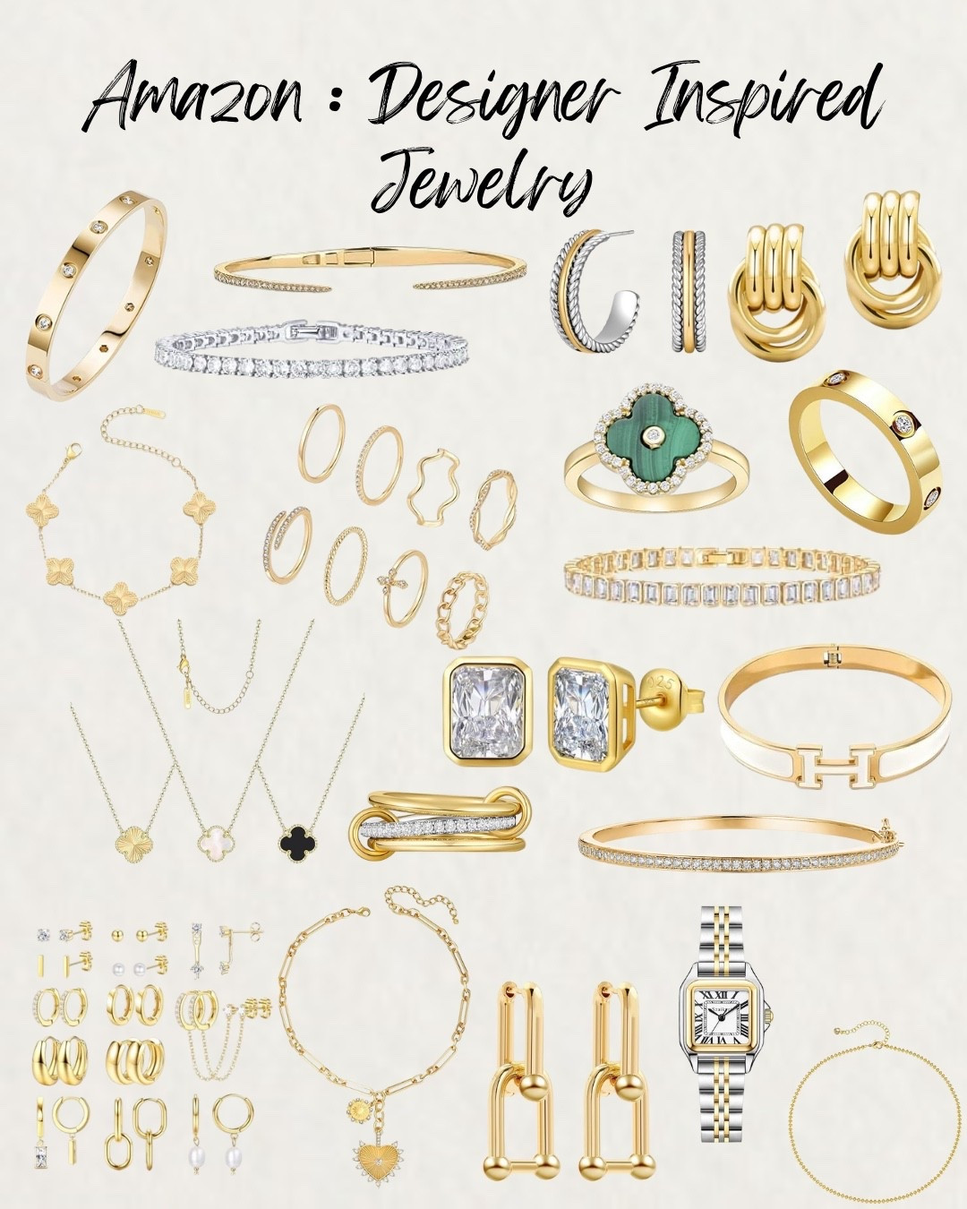 Amazon Designer Inspired Jewelry / Designer Inspired Jewelry / Amazon Jewelry 

#LTKFindsUnder50 #LTKBeauty #LTKFindsUnder100