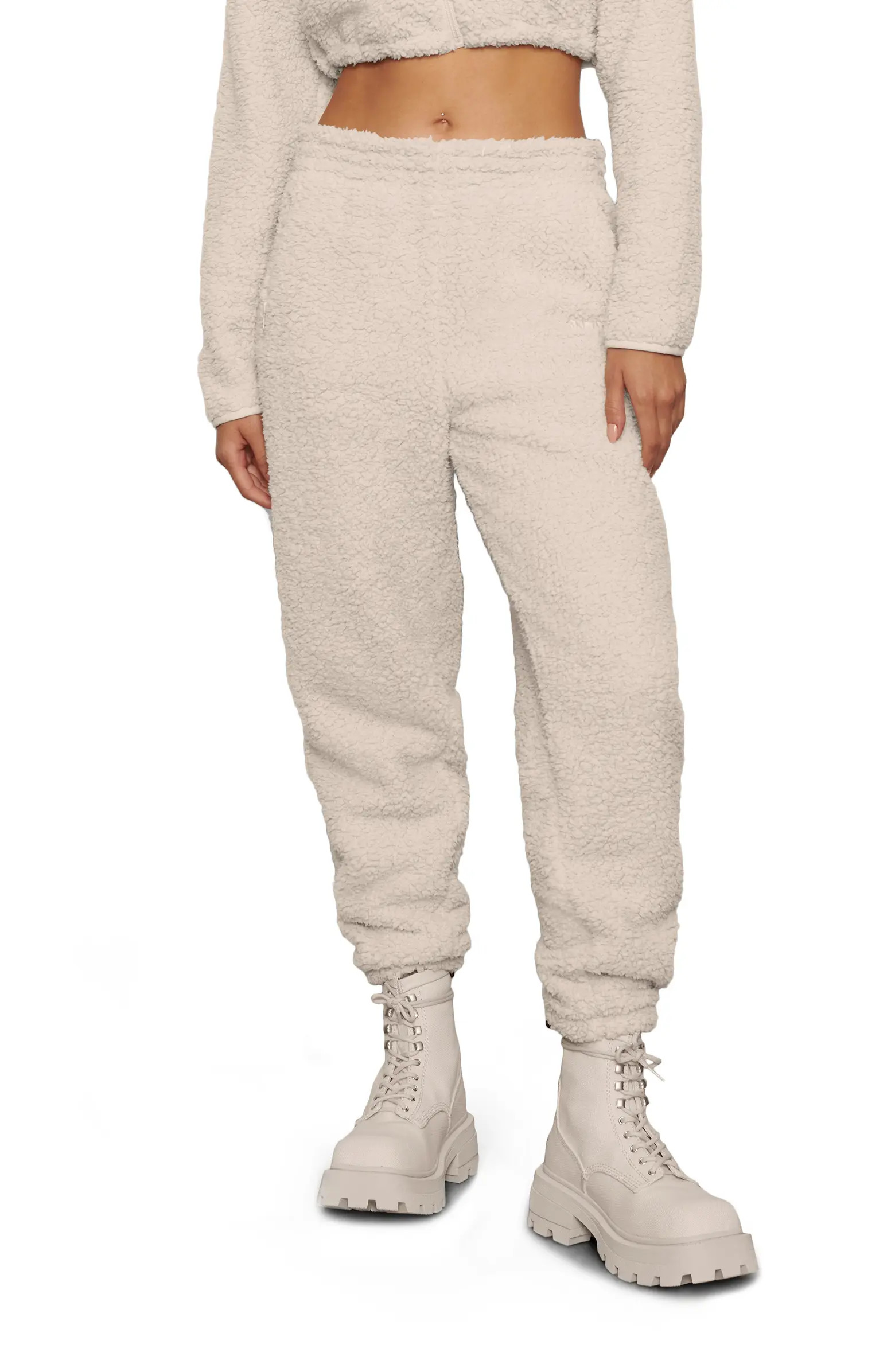 SKIMS Teddy High Pile Fleece Joggers | Nordstrom | Nordstrom