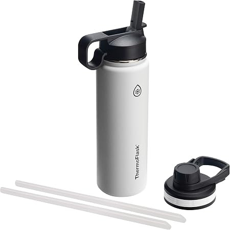 Thermoflask Double Stainless Steel Insulated Water Bottle, 24 oz, White | Amazon (US)