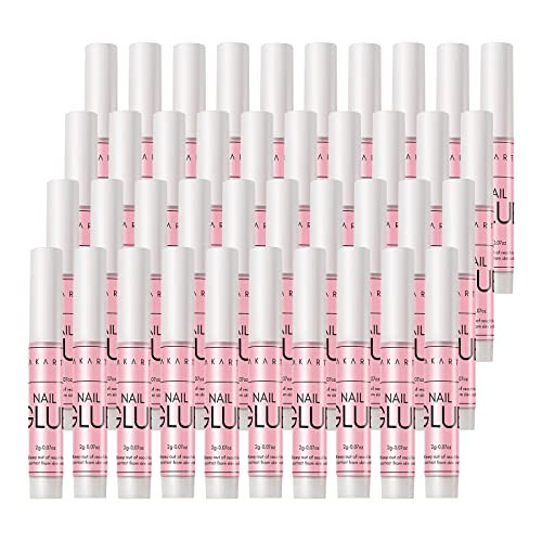 Makartt Super Strong Nail Glue for Acrylic Nails Press On Nails Professional Nail Adhesive Bond Nail Tips Glue for Stick On Nails Long Lasting Nail Glue for Fake Nails Broken Nails Repair 0.07oz 40Pcs | Amazon (US)