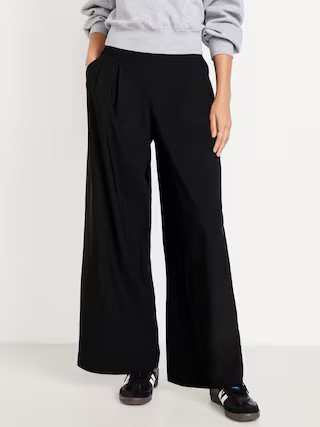 Extra High-Waisted SleekTech Pleated Trousers | Old Navy (US)