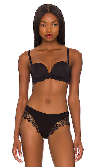 Never Say Never Plungie Strapless Bra in Black | Revolve Clothing (Global)