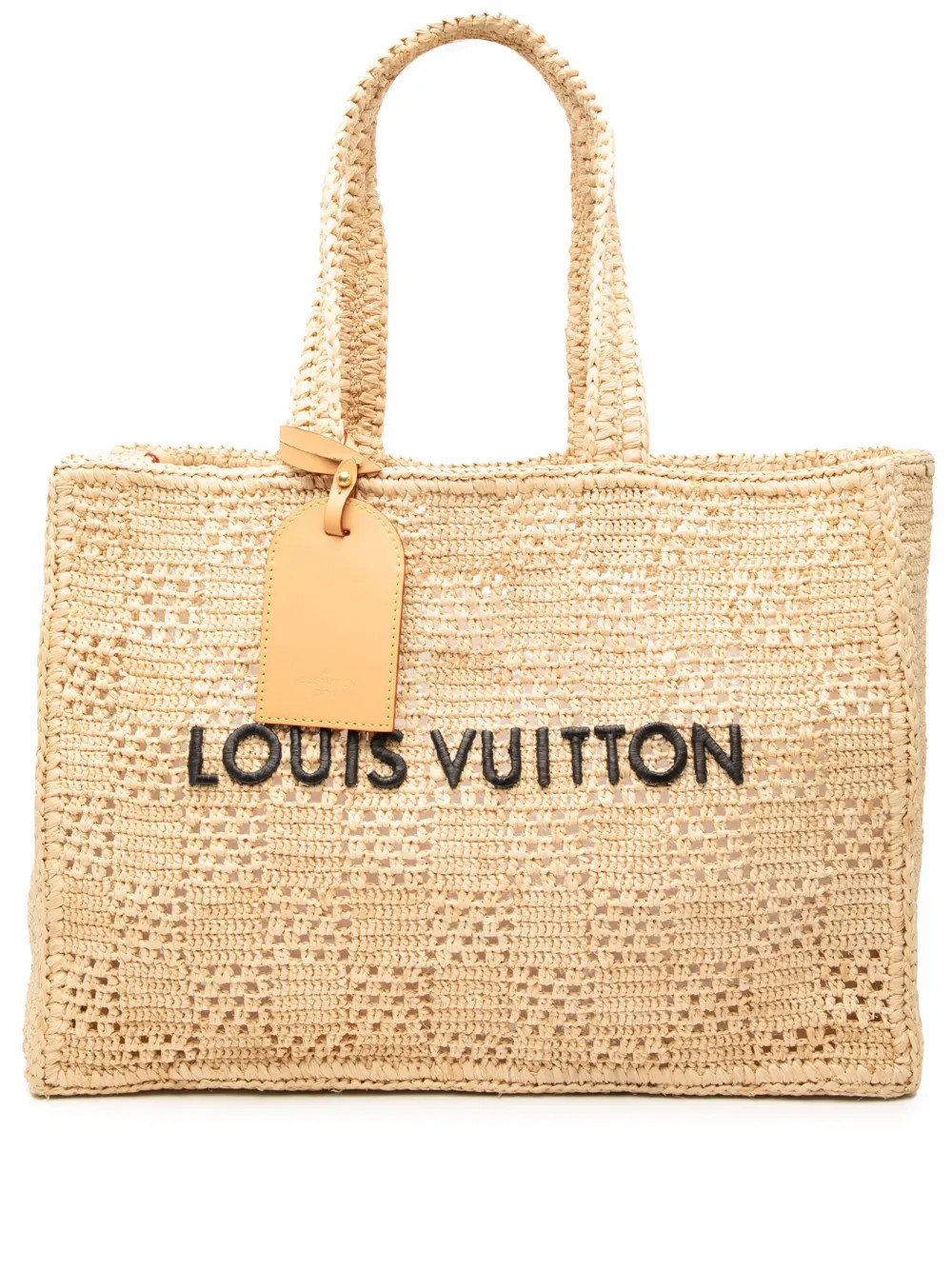 Louis Vuitton Pre-Owned 2021-2026 Damier Raffia Summer Shopper MM tote bag - Neutrals | Farfetch Global