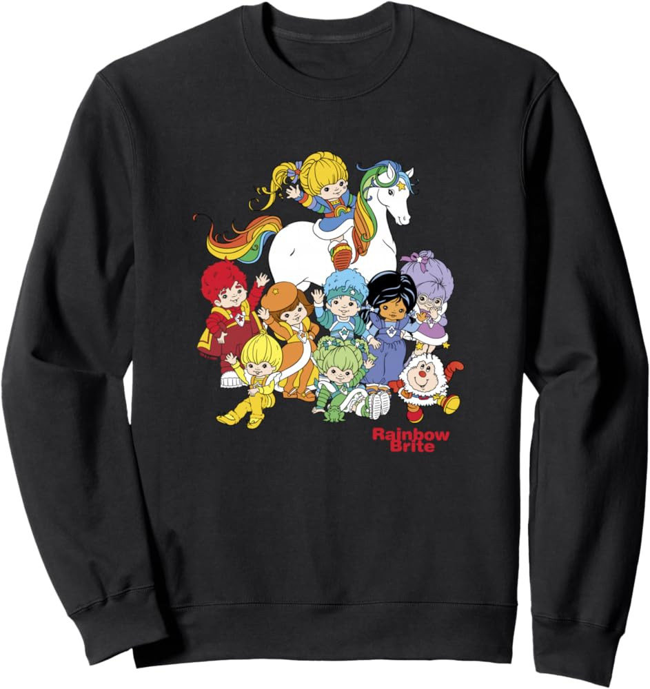 Rainbow Brite & Friends Vintage Color Kids And Sprites Group Sweatshirt | Amazon (US)