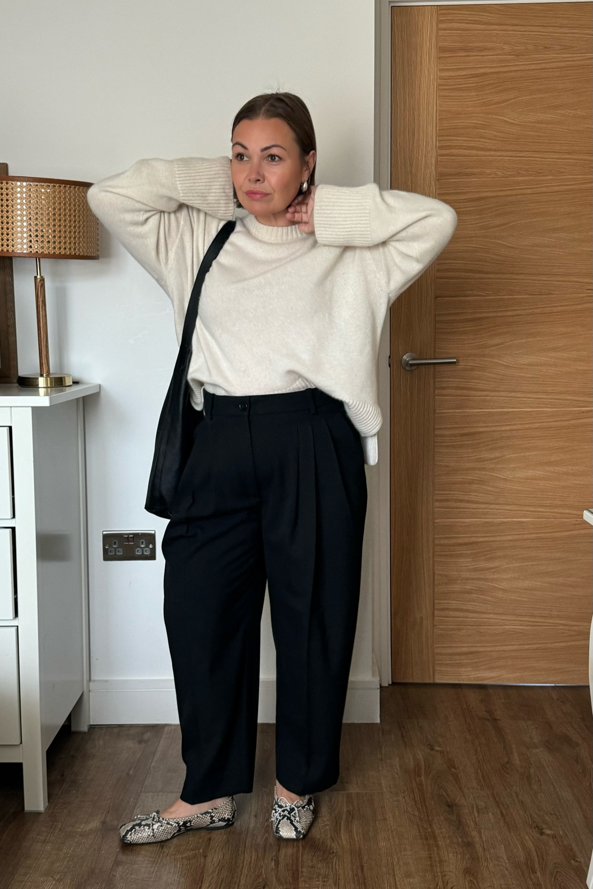 Relaxed black and with with statement shoes 🐍😍

I’m wearing size 40 in this trousers and M jumper.

#cos #arket #blackwhite #monochrome #relaxed #casual

#LTKmidsize #LTKautumn #LTKuk