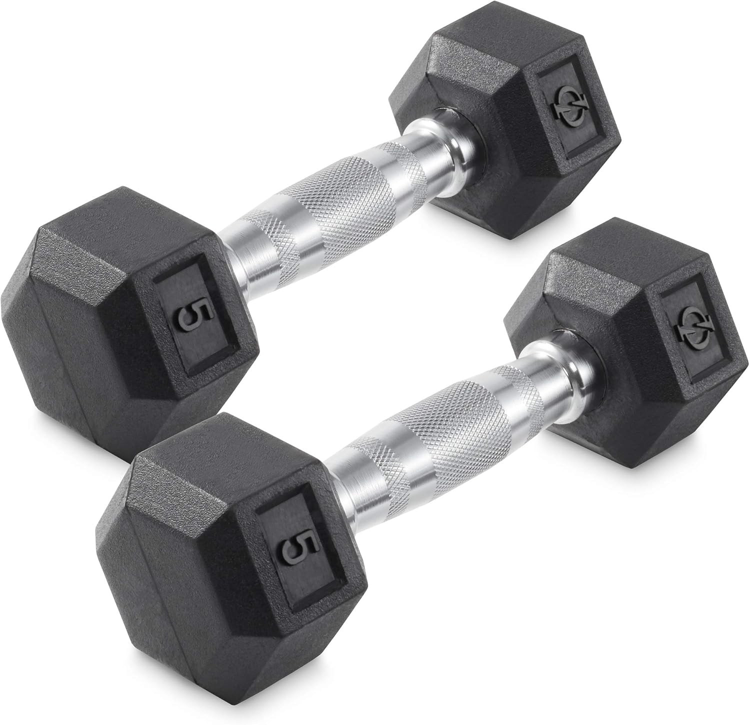 Philosophy Gym Rubber Encased Hex Dumbbell Hand Weights, Pairs | Amazon (US)