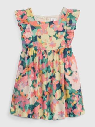 Toddler Linen-Cotton Floral Dress | Gap (US)