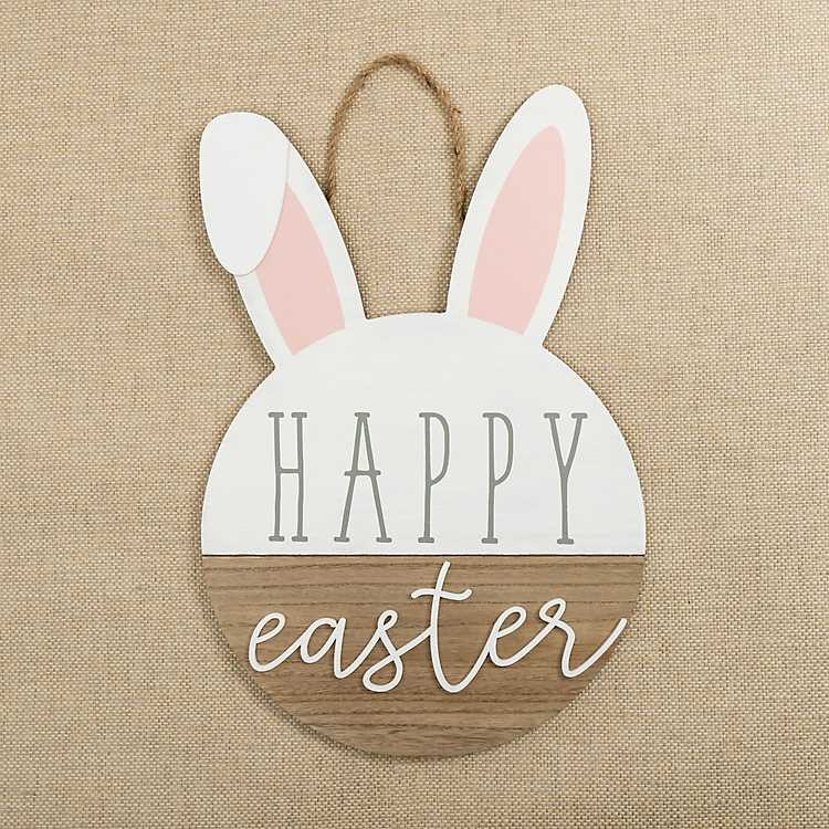 Happy Easter Bunny Ears Wall Plaque | Kirkland's Home